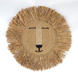 Raffia Lion Large Natural 50cm dia