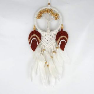 Sansi Tree of Life Leaf Dreamcatcher Rust/Cream 10cm