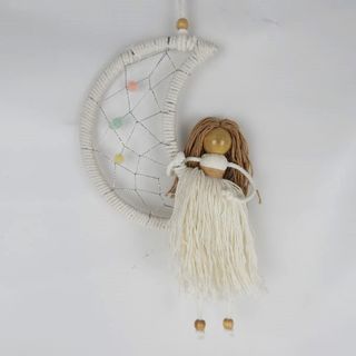 Angel on the Moon Cream 15cm x 25cm long DUE DEC