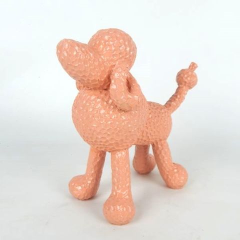 Resin Poodle Peach Cobbler 11cm x 23cm x 22cm high