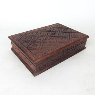 Mila Carved Jewellery Box Small 15cm x 21cm x 9cm h