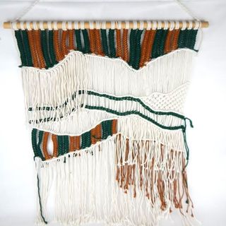 Macrame Earth Hanging Mustard/Khaki 90cm x 90cm long