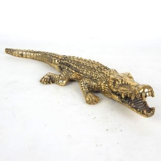 Brass Crocodile 11cm x 33cm long