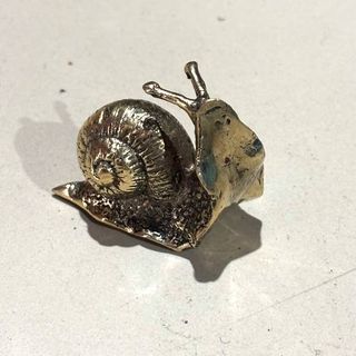 Brass Snail  Extra Small 6cm x 4cm high DUE JUNE