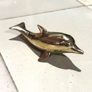 Brass Dolphin Gold 6cm x 13cm long DUE LATE MARCH