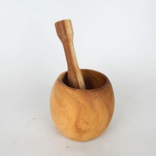 Teak Mortar & Pestle Small 10cm x 10cm high