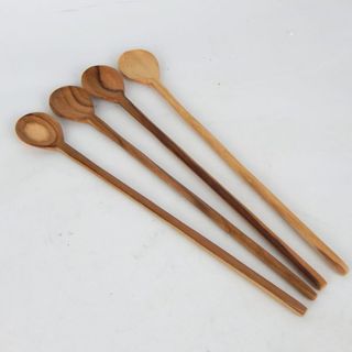 Teak Smoothie Spoon s/4 25cm long