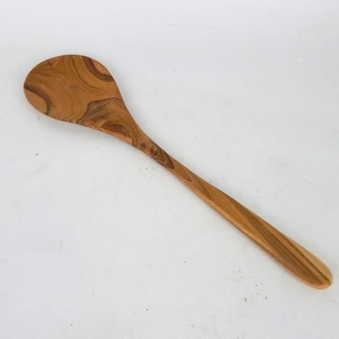 Teak Large Round Spoon 36cm long