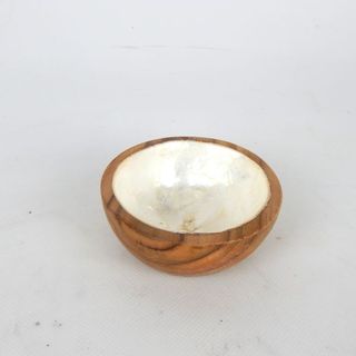 Teak/Shell Pinch Bowl 7cm x 3cm high