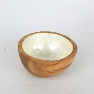 Teak/Shell Dip Bowl 9cm x 5cm high