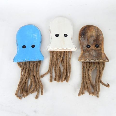 Crete Jellyfish s/3 Natural/Blue/Whitewash 11cm x 28cm DUE JUNE