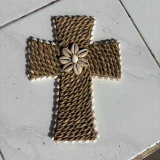 Seagrass Cross 15cm x 20cm high DUE JUNE