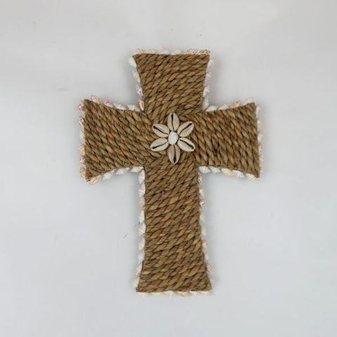 Seagrass Cross 15cm x 20cm high