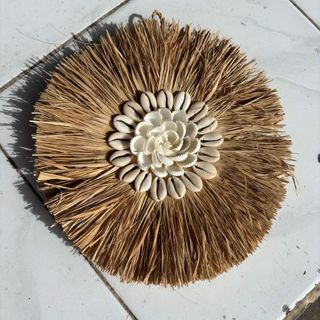 Grass Wall Circles s/3 Cream/Brown/Pink 23cm dia DUE JUNE