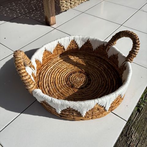 Banana Fibre Tray w Handles 40cm x 10cm / 20cm DUE JUNE