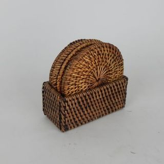 Lombok Coaster Set Natural 6cm x 5cm x 12cm