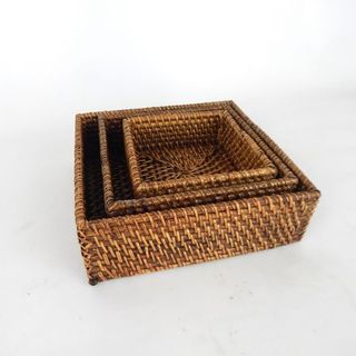Lombok Square Trays Small 13x13 / 17x17 / 21x21cm