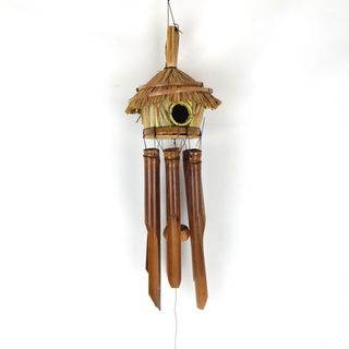 Bamboo Birdhouse WIndchime 17cm x 50cm long