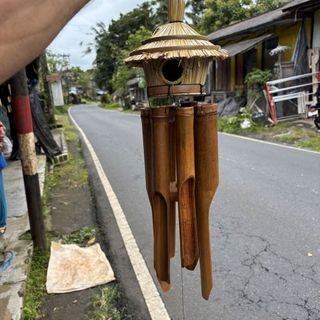 Bamboo Birdhouse WIndchime 17cm x 50cm long DUE JUNE