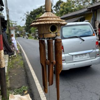 Bamboo Birdhouse WIndchime 20cm x 60cm long DUE JUNE