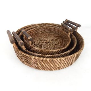 Lombok Trays w Handles 27cm / 32cm / 36cm dia
