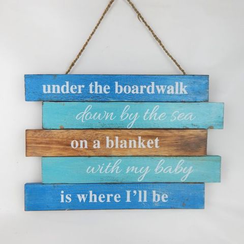 Sign 'Under the Boardwalk" 45cm x 30cm high