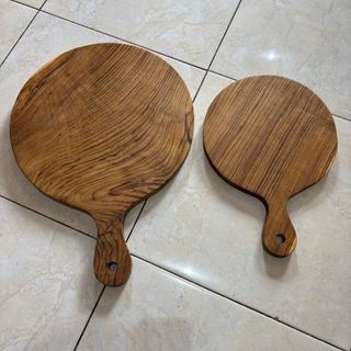 Teak Round Chopping Board Small 25cm x 35cm DUE JUNE