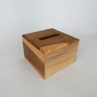 Teak Tissue Box Small 14cm x 14cm x 10cm