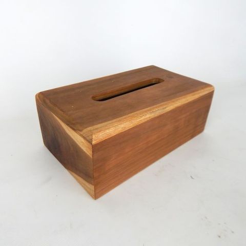 Teak Tissue Box Large 14cm x 24cm x 9cm h