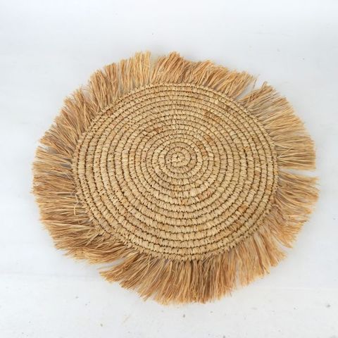 Raffia Placemat Natural 40cm dia