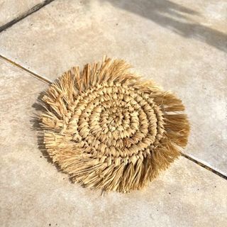 Raffia Coaster Natural 15cm dia DUE JUNE