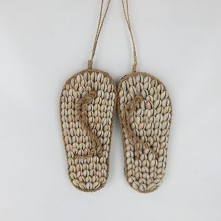 Cowrie Pair of Jandals 7cm x 17cm high