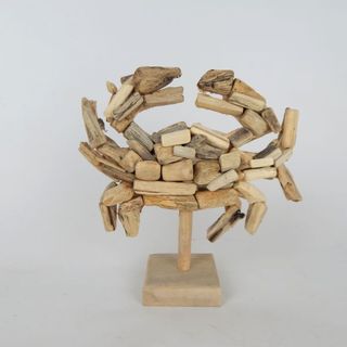 Driftwood Crab on Stand 20cm x 20cm h DUE JUNE