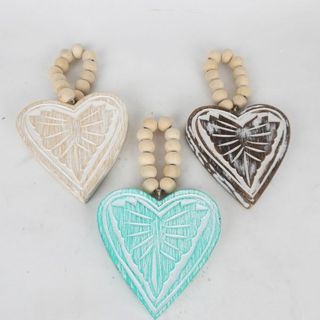 Menya Flat Heart s/3 Greywash/White/Green 12cm x 20cm