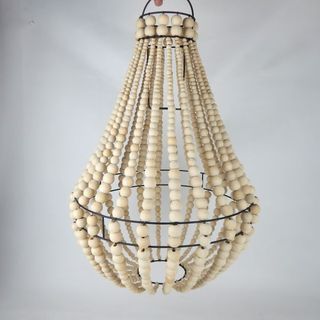 Beaded Bulb Chandalier Natural 40cm x 60cm long