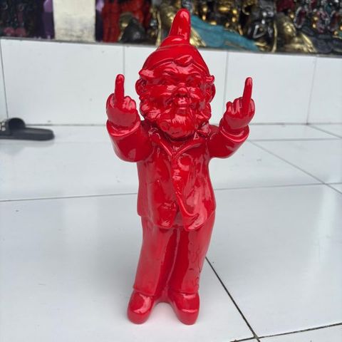 Gnome Double Finger Gold 30cm high DUE MID NOV