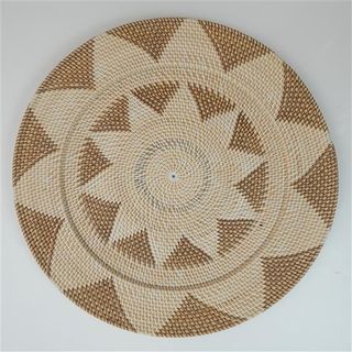 Lombok Deco Plate Brown/Natural 60cm dia