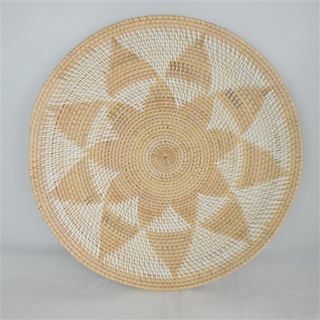 Lombok Deco Plate Star Nat/White 60cm dia