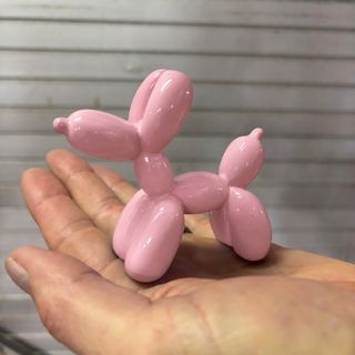 Resin Mini Balloon Dog Powder Pink 9cm x 8cm high DUE NOV