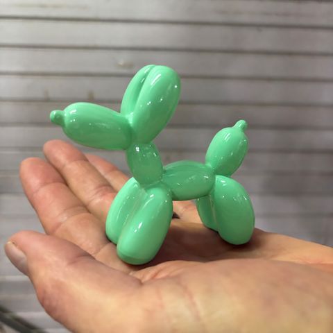 Resin Mini Balloon Dog Minty Green 9cm x 8cm high DUE NOV
