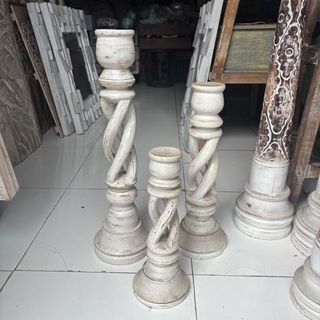 Tornado Candlesticks s/3 30cm/4cm/50cm high DUE NOV