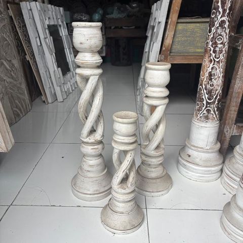 Tornado Candlesticks s/3 30cm/4cm/50cm high DUE NOV
