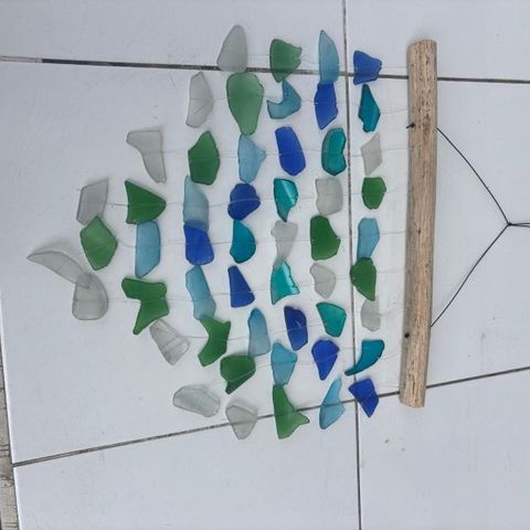 Beach Glass WIndchime Large 30cm x 35cm high DUE NOV