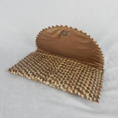 Jati Clutch Purse Chocolate 28cm x 17cm high