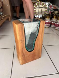 Driftwood Block Vase Large 9cm x 18cm x 30cm h  DUE 20TH MAY