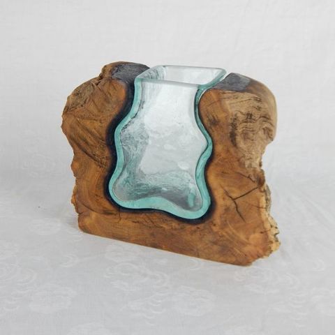 Driftwood Bubble Vase 9cm x 20cm x 17cm h
