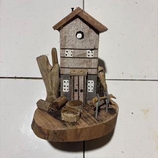 Mini House on a Circle 11cm x 15cm h  DUE 20TH MAY