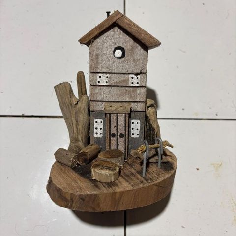 Mini House on a Circle 11cm x 15cm h  DUE 20TH MAY