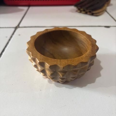 Teak Textured Bowl Small 11cm x 5cm high DUE NOV