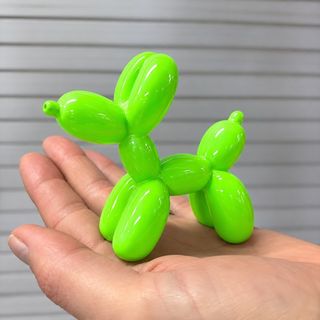 Resin Mini Balloon Dog Fluro Green 9cm x 8cm high DUE NOV
